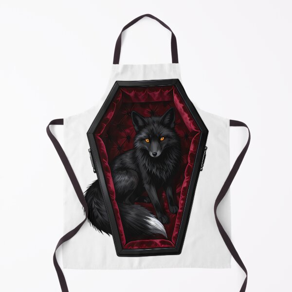 Item preview, Gothic Black Fox Crimson Coffin designed and sold by IllumeInk.