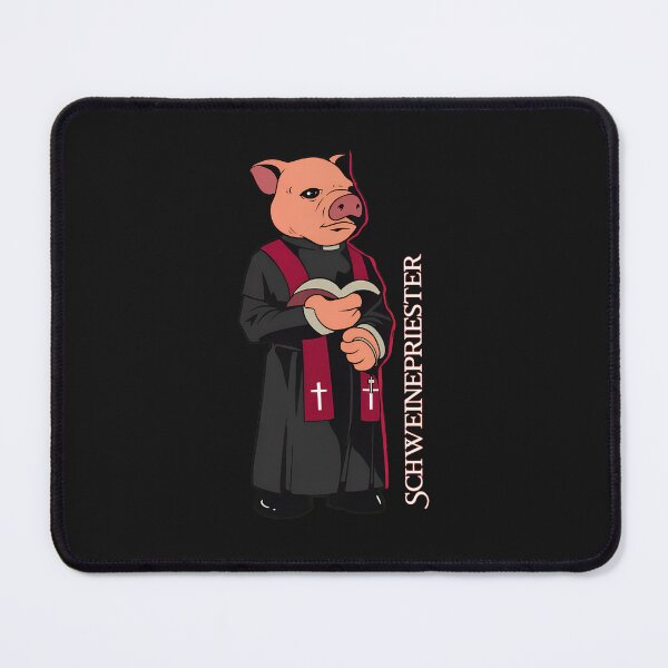 Item preview, Pig Priest SCHWEINEPRIESTER Funny Religious Animal designed and sold by YarningsandYear.