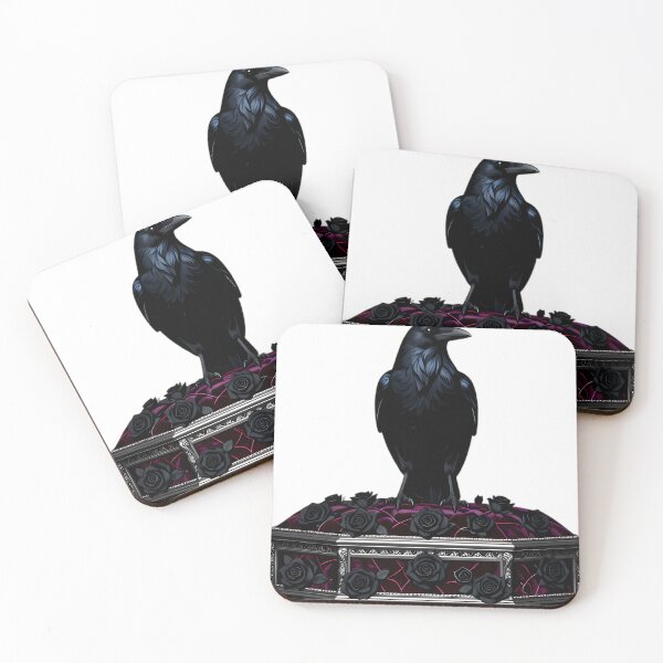 Item preview, Gothic Raven Rose Coffin designed and sold by IllumeInk.