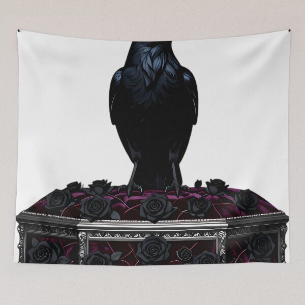 Item preview, Gothic Raven Rose Coffin designed and sold by IllumeInk.