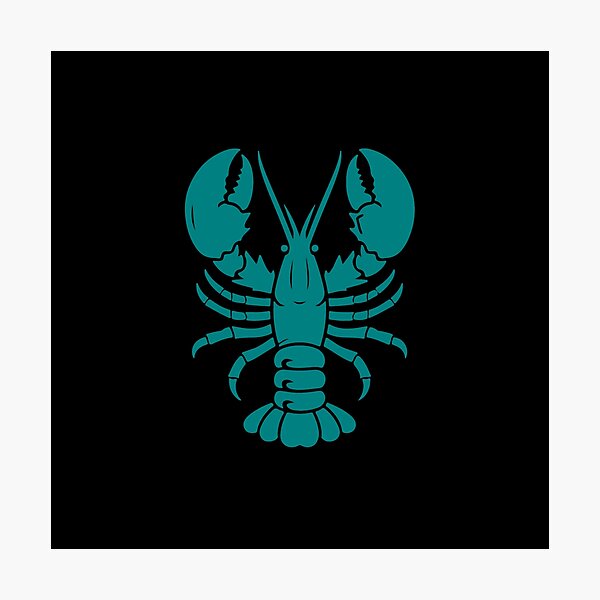 Item preview, Teal Nautical Lobster Silhouette Design designed and sold by pattern-archive.