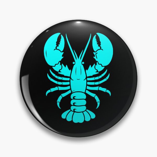 Item preview, Cyan Nautical Lobster Silhouette Design designed and sold by pattern-archive.