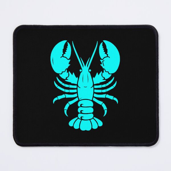 Item preview, Cyan Nautical Lobster Silhouette Design designed and sold by pattern-archive.