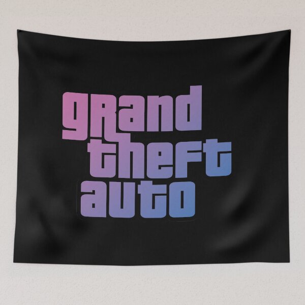 Item preview, GTA Grand Theft Auto Logo Sunset designed and sold by BubblePopRed.