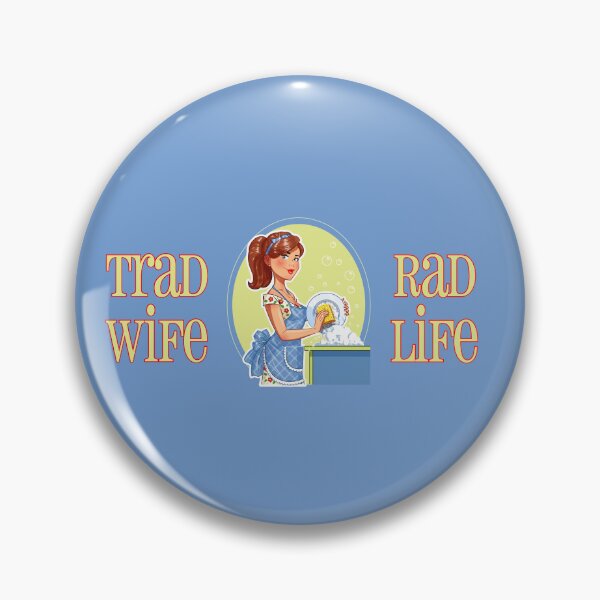 Item preview, Trad Wife Rad Life (Green on Blue) designed and sold by PawsitiveMum3.
