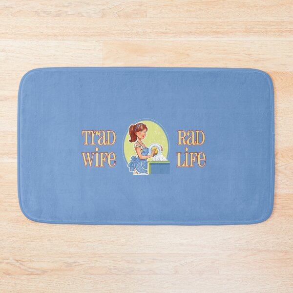 Item preview, Trad Wife Rad Life (Green on Blue) designed and sold by PawsitiveMum3.