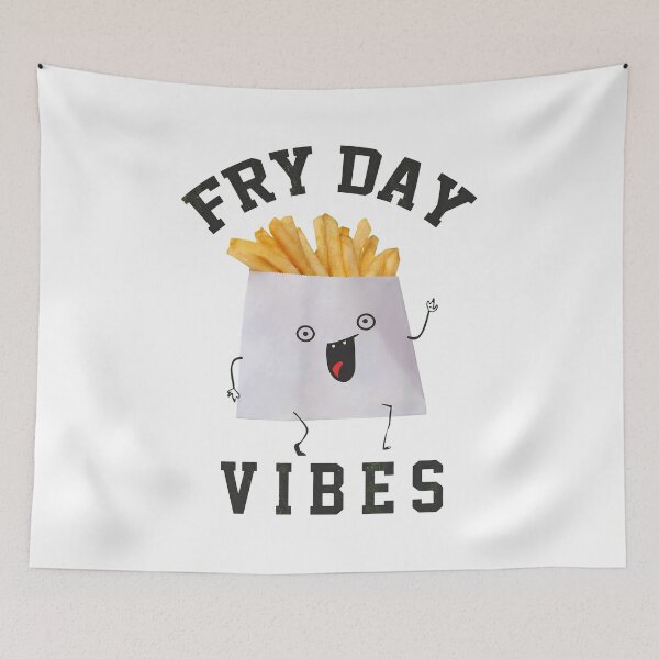 Item preview, Fry Day Vibess Funny French Fries Cartoon designed and sold by Tawnat-Zl9at.
