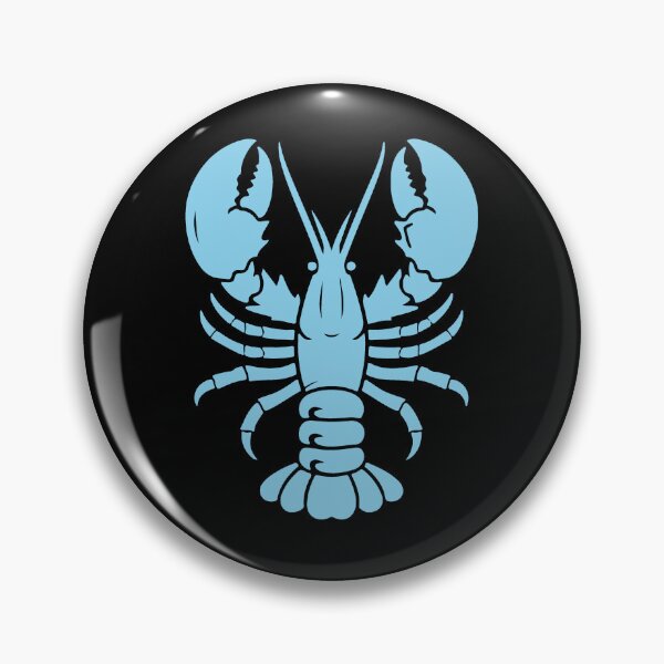 Item preview, Sky Blue Nautical Lobster Silhouette Design designed and sold by pattern-archive.