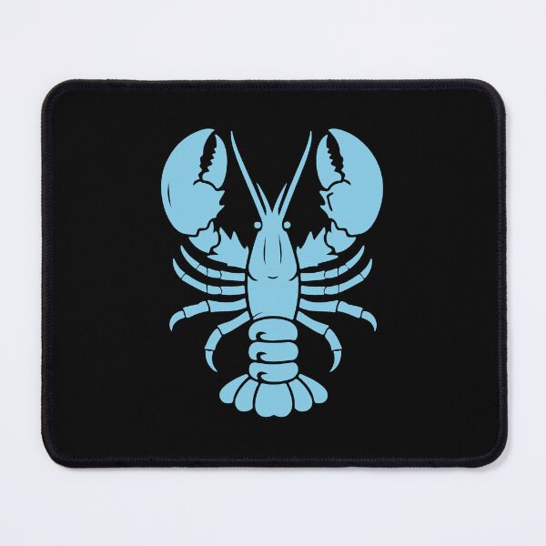 Item preview, Sky Blue Nautical Lobster Silhouette Design designed and sold by pattern-archive.