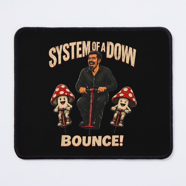 Item preview, System of a Down - SOAD Album Merch - System Of A Down Bounce - Band Logo Mushroom Pogo Illustration designed and sold by SanemUart.