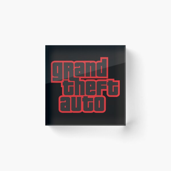 Item preview, GTA Grand Theft Auto Logo Black and Red designed and sold by BubblePopRed.