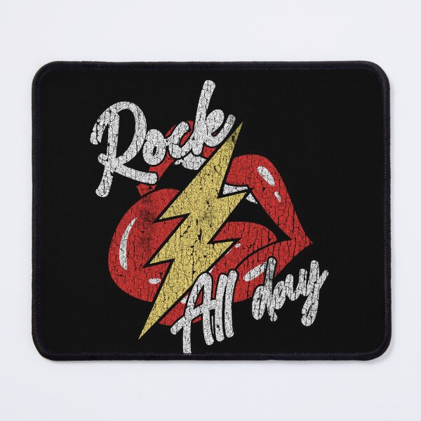 Item preview, Rock All Day Vintage Lips Lightning Bolt Graphic designed and sold by The secret storage room.