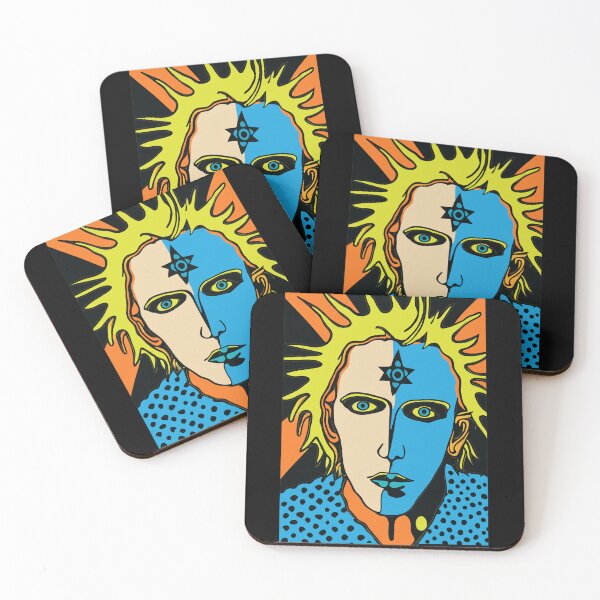 Item preview, Punk Legend Spiky Yellow Pop Art Portrait designed and sold by JENNIFFFER.