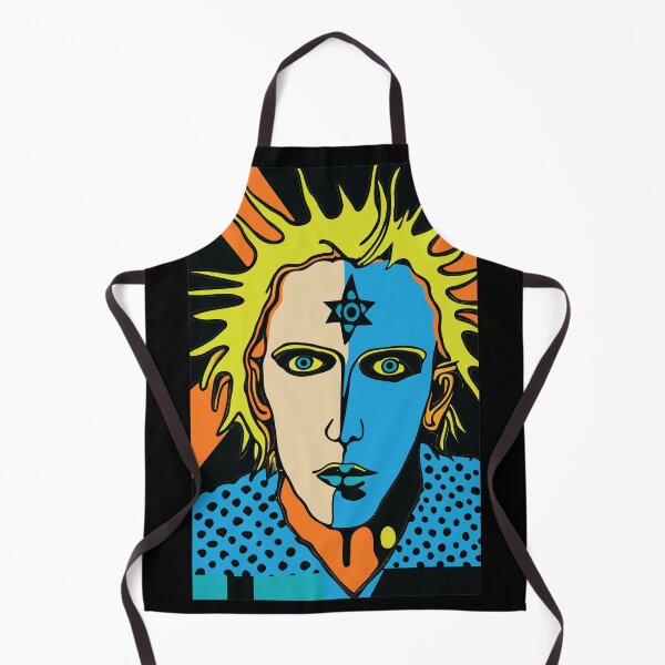 Item preview, Punk Legend Spiky Yellow Pop Art Portrait designed and sold by JENNIFFFER.
