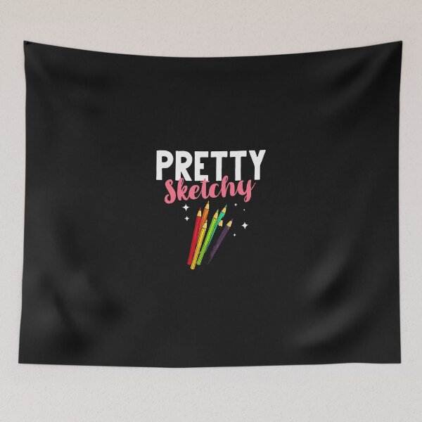 Item preview, Pretty Sketchy Pencils Art Design designed and sold by YarningsandYear.