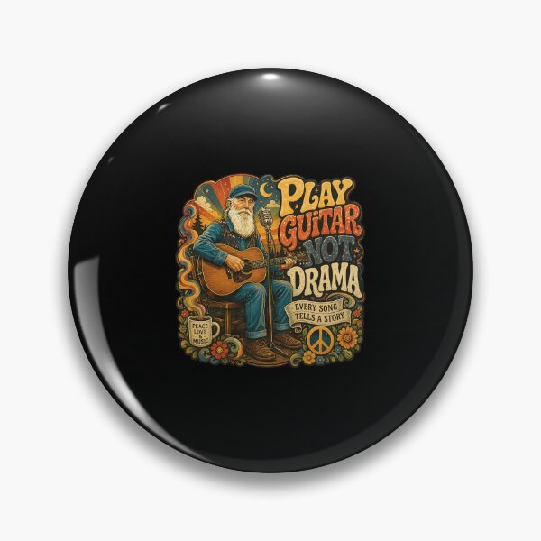 Item preview, Play Guitar Not Drama Vintage Musician Art designed and sold by JENNIFFFER.