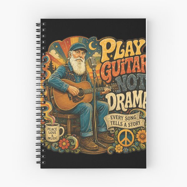 Item preview, Play Guitar Not Drama Vintage Musician Art designed and sold by JENNIFFFER.