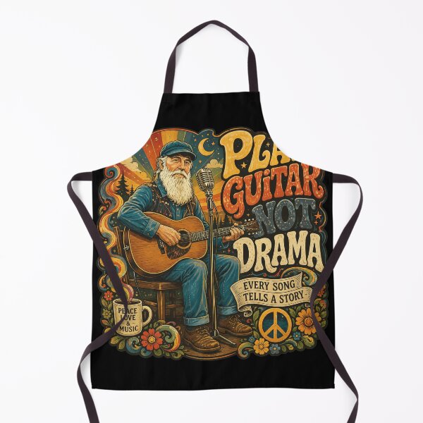 Item preview, Play Guitar Not Drama Vintage Musician Art designed and sold by JENNIFFFER.