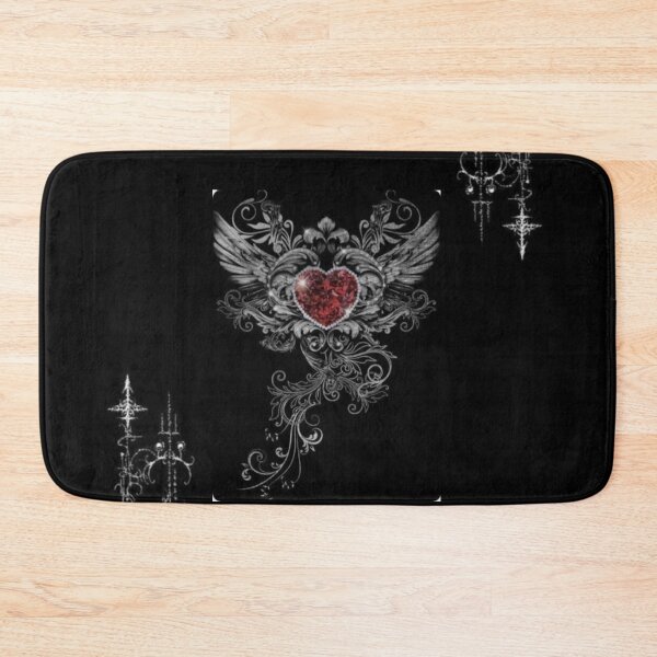 Item preview, Cyber Sigilism Dark Heart - 2000s Y2K Gothic Aesthetic Tribal Tattoo designed and sold by BrontesWhimsyStore.