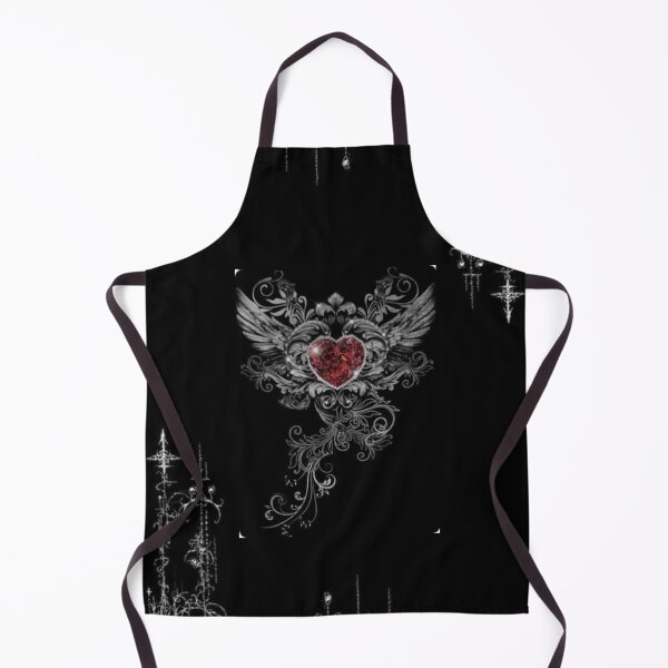 Item preview, Cyber Sigilism Dark Heart - 2000s Y2K Gothic Aesthetic Tribal Tattoo designed and sold by BrontesWhimsyStore.