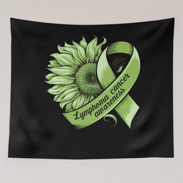 Item preview, Lymphoma Cancer Awareness Month Sunflower Green Ribbon designed and sold by PeggyGilligan.