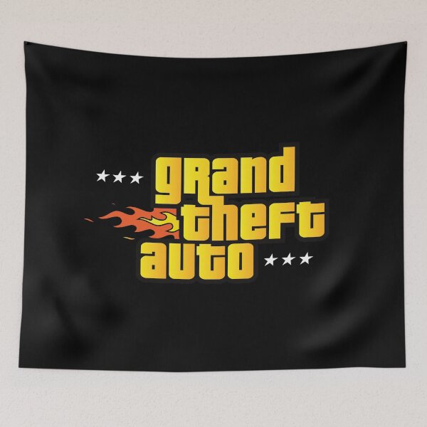 Item preview, GTA Grand Theft Auto Logo Modern Classic designed and sold by BubblePopRed.