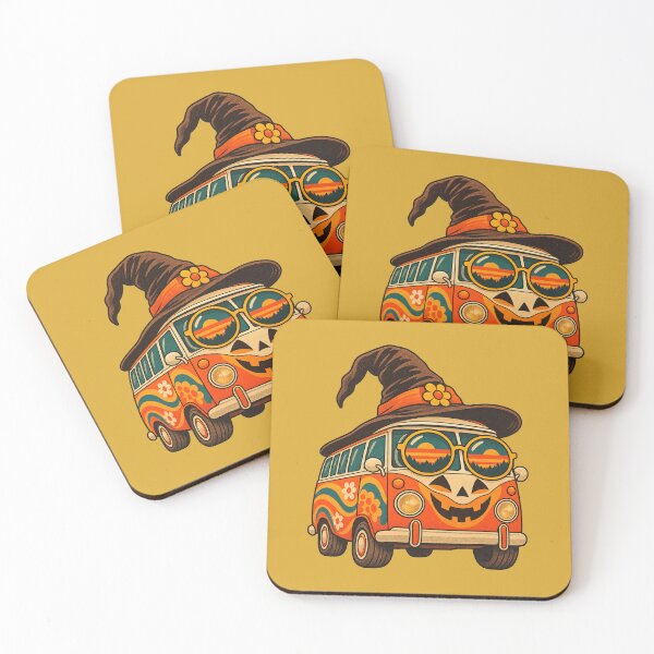 Item preview, Retro 1970s Witch Hat Vintage Van Art – Groovy Vintage Halloween Print designed and sold by MagicMakerPh.