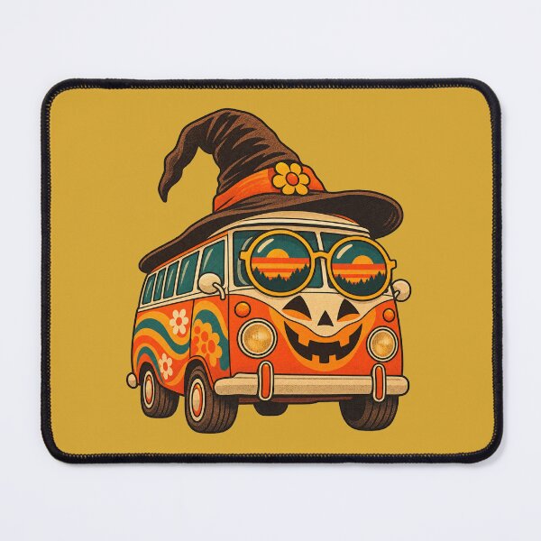 Item preview, Retro 1970s Witch Hat Vintage Van Art – Groovy Vintage Halloween Print designed and sold by MagicMakerPh.