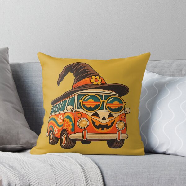 Item preview, Retro 1970s Witch Hat Vintage Van Art – Groovy Vintage Halloween Print designed and sold by MagicMakerPh.