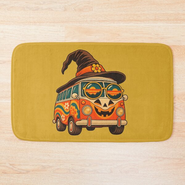 Item preview, Retro 1970s Witch Hat Vintage Van Art – Groovy Vintage Halloween Print designed and sold by MagicMakerPh.