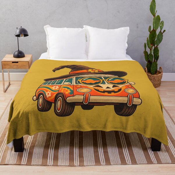 Item preview, Retro 1970s Witch Hat Vintage Van Art – Groovy Vintage Halloween Print designed and sold by MagicMakerPh.