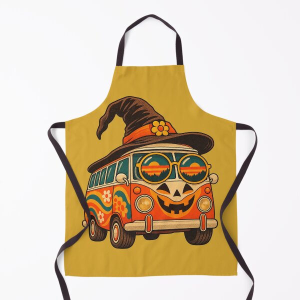 Item preview, Retro 1970s Witch Hat Vintage Van Art – Groovy Vintage Halloween Print designed and sold by MagicMakerPh.