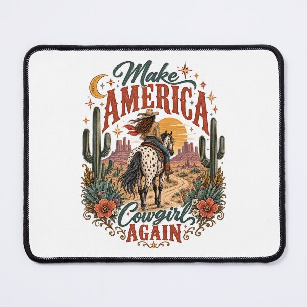 Item preview, Cowgirl Quotes, Make America Cowgirl Again Vintage Western Rodeo designed and sold by graphic-genie.