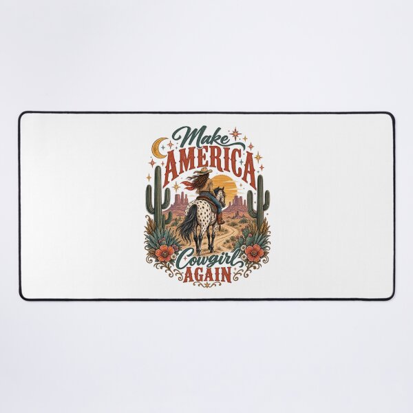 Item preview, Cowgirl Quotes, Make America Cowgirl Again Vintage Western Rodeo designed and sold by graphic-genie.