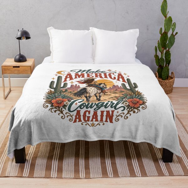 Item preview, Cowgirl Quotes, Make America Cowgirl Again Vintage Western Rodeo designed and sold by graphic-genie.
