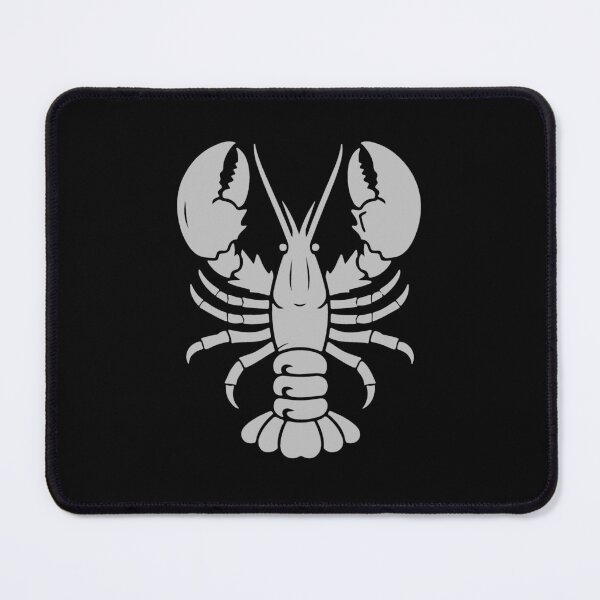Item preview, Silver Nautical Lobster Silhouette Design designed and sold by pattern-archive.