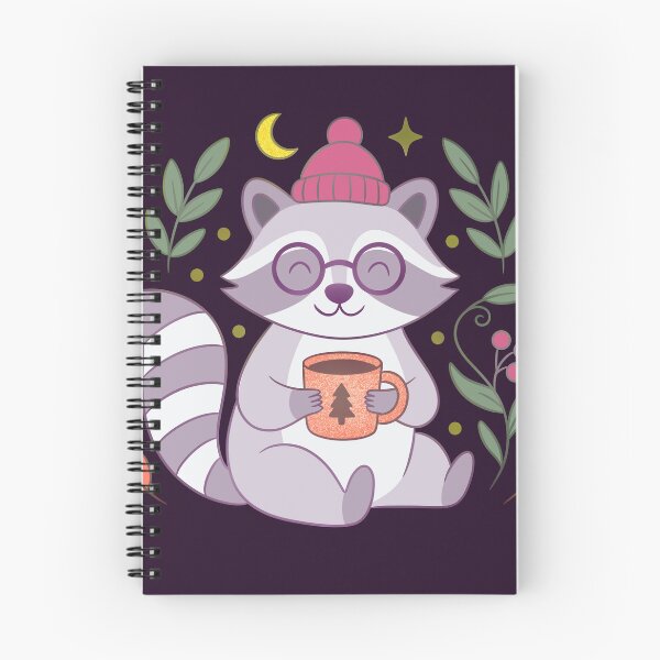Item preview, Cozy Raccoon with Cocoa Mug — Winter Beanie Art designed and sold by Ink & Kind Studio.