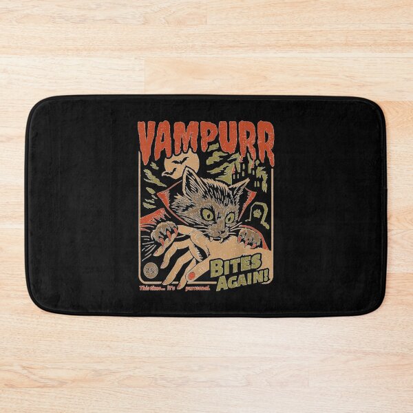 Item preview, Vampurr Bites Again! Funny Cat Halloween Vintage Graphic designed and sold by Suzu Comena.