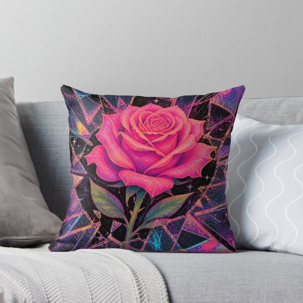 Item preview, Neon Rose Among Shattered Glass designed and sold by EmpoweredEchoesSpirit.