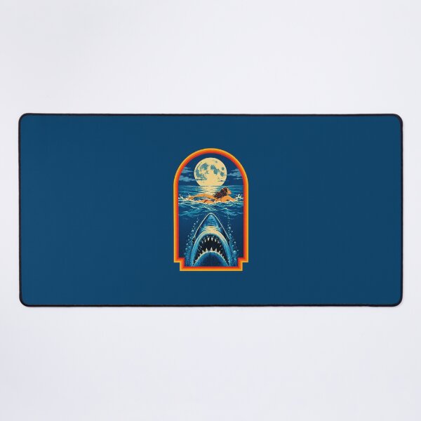 Item preview, Vintage 1970s Shark Attack Horror Poster | Retro Ocean Full Moon designed and sold by lapart.