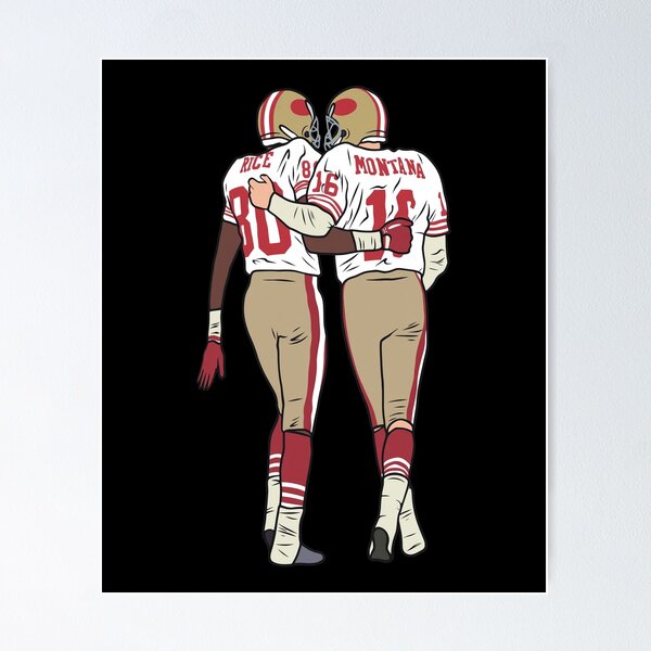 Item preview, Montana and Rice Legendary Football Duo Art designed and sold by JENNIFFFER.