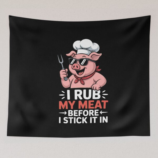 Item preview, Funny Pig Chef I Rub My Meat Before I Stick It In designed and sold by Tawnat-Zl9at.