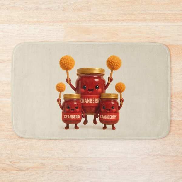 Item preview, Cute Cranberry Jar Cheerleaders | Kawaii Thanksgiving Fun Art designed and sold by Moons Studio.