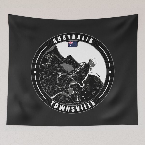 Item preview, Townsville Australia City Map  designed and sold by Thistle-TShop.