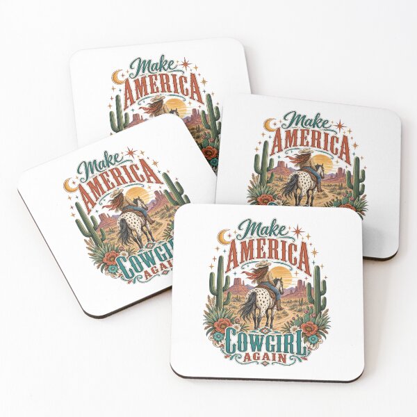 Item preview, Copy of Cowgirl Quotes, Make America Cowgirl Again Vintage Western Rodeo designed and sold by graphic-genie.