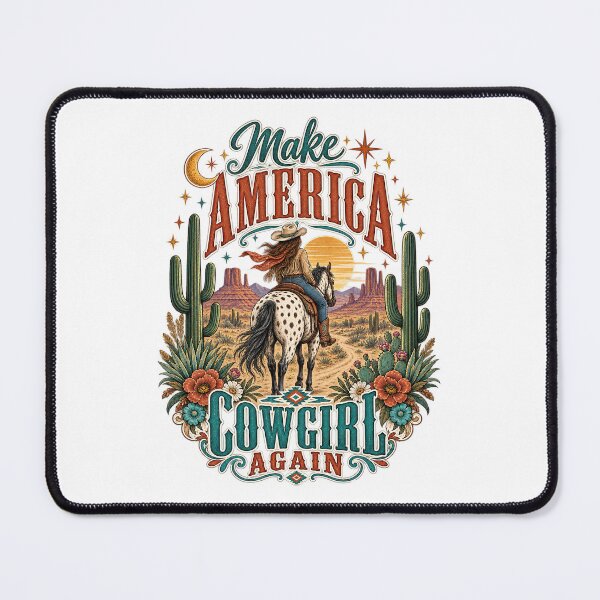 Item preview, Copy of Cowgirl Quotes, Make America Cowgirl Again Vintage Western Rodeo designed and sold by graphic-genie.