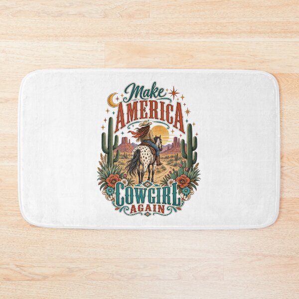 Item preview, Copy of Cowgirl Quotes, Make America Cowgirl Again Vintage Western Rodeo designed and sold by graphic-genie.