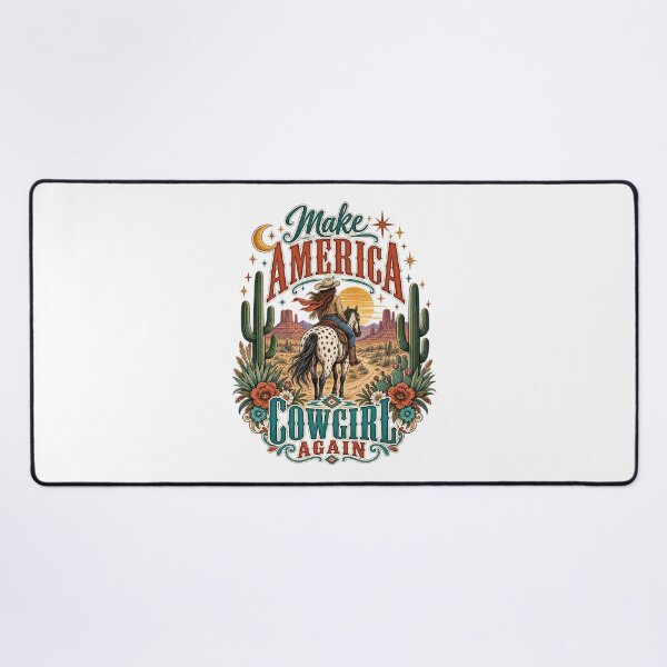 Item preview, Copy of Cowgirl Quotes, Make America Cowgirl Again Vintage Western Rodeo designed and sold by graphic-genie.