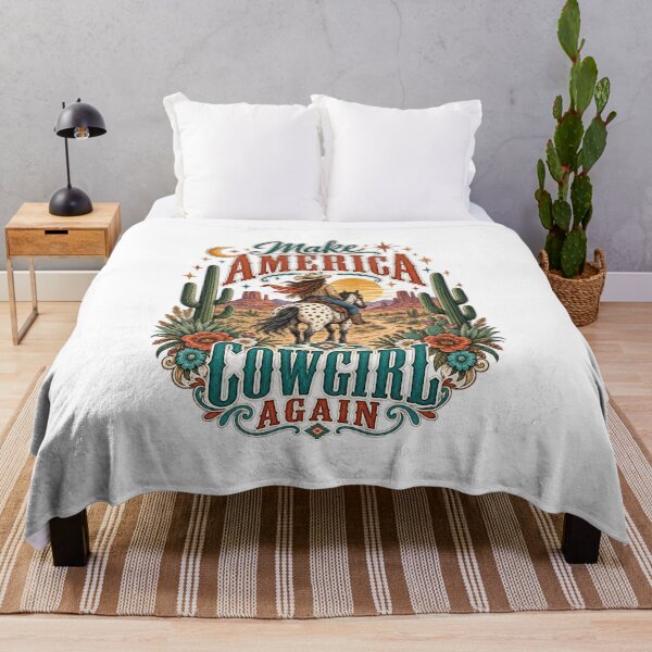 Item preview, Copy of Cowgirl Quotes, Make America Cowgirl Again Vintage Western Rodeo designed and sold by graphic-genie.