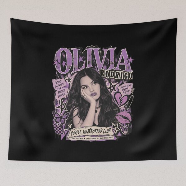 Item preview, Olivia Rodrigo – Purple Heartbreak Club Grunge Pop Collage designed and sold by RunicRoselle.